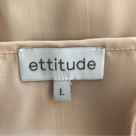 Ettitude NIB Silky Soft CleanBamboo™ Sateen Cami Oat Peachy Cream Large - Picture 13 of 16